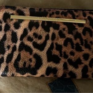 Steve Madden Animal Print Clutch with Gold Accent